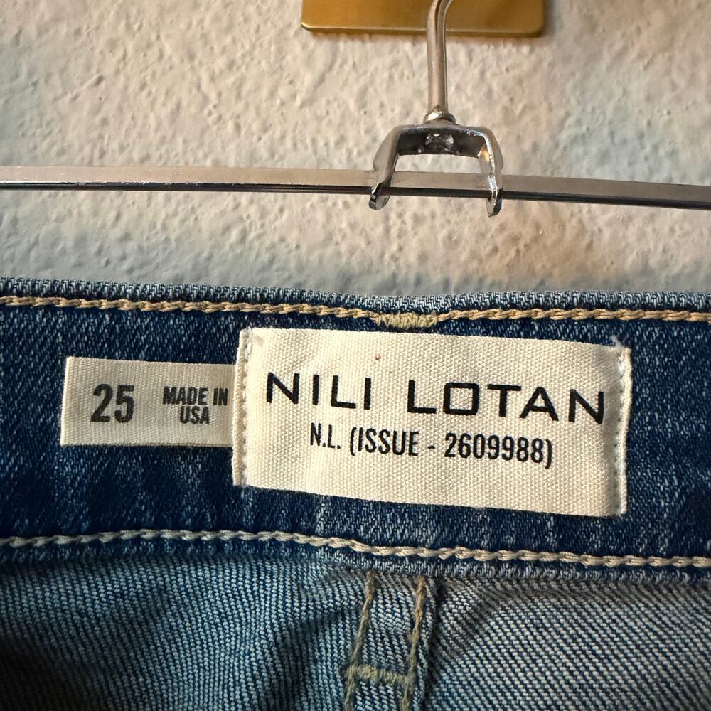 Nili Lotan Florence Wide Leg Jeans in Classic Wash Size 25 - Picture 4 of 7